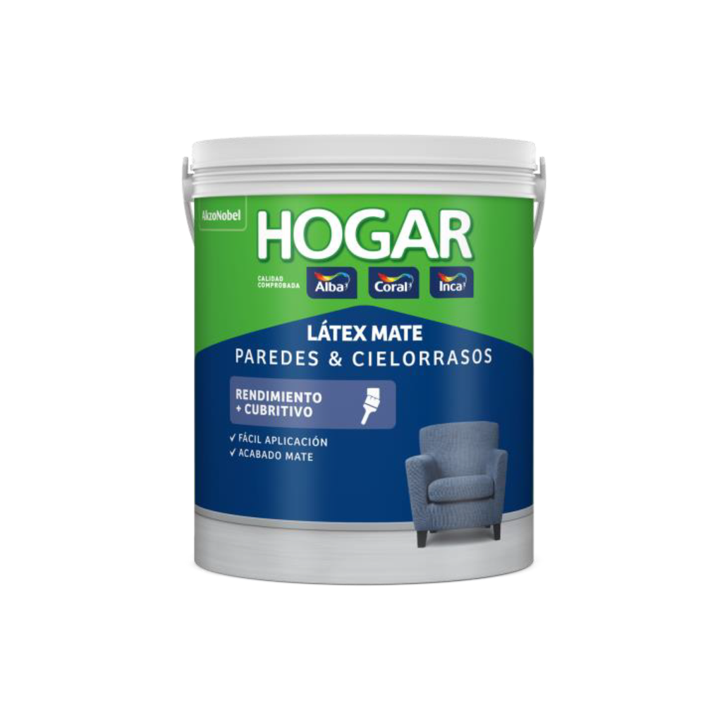 Hogar latex interior blanco x 4 lts.