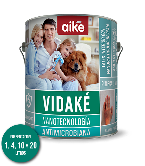 Vidake Latex Interior mate Blanco Línea Hogar 10 Lts.