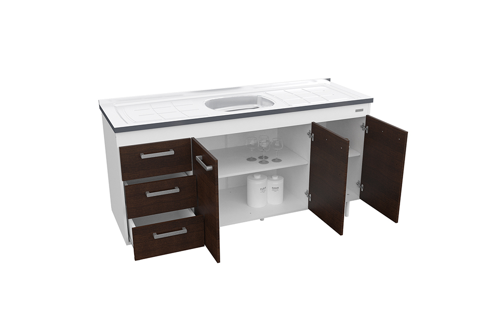 BAJO MESADA 1.60 EXPRESS SIN BACHA