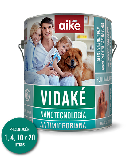 Vidake Latex Interior mate Blanco Línea Hogar 4 Lts.