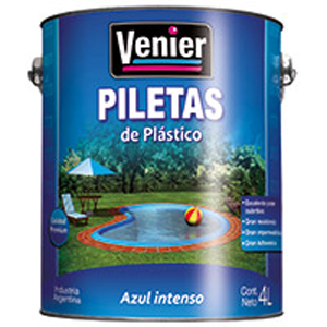Venier pintura para piletas de plástico azul x 4 lts.
